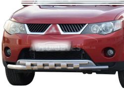 Защита бампера Mitsubishi Outlander XL 2007-2010 - тип: модельная с пластинами фото 0