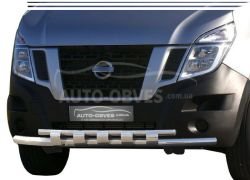 Захист бампера Nissan NV400 2010-... - тип: модельний з пластинами фото 0