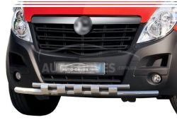 Защита бампера Opel Movano 2011-… - тип: модельная с пластинами фото 0