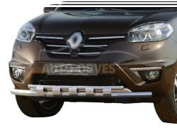 Bumper protection Renault Koleos - type: model with plates фото 0