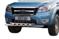 Захист бампера Ford Ranger 2009-2011 - тип: модельний з пластинами фото 0