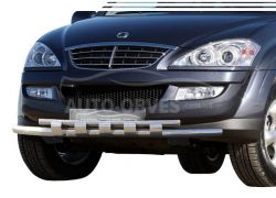 Bumper protection Ssangyong Kyron - type: model with plates фото 0