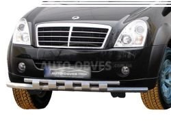 Захист бампера Ssangyong Rexton - тип: модельний з пластинами фото 0