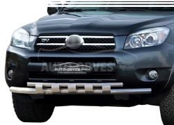 Bumper protection Toyota Rav4 2006-2010 - type: model with plates фото 0