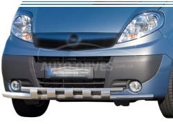 Захист бампера Renault Trafic - тип: модельний з пластинами фото 0