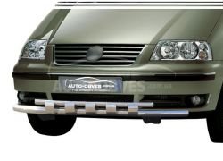 Защита бампера Volkswagen Sharan - тип: модельная с пластинами фото 0