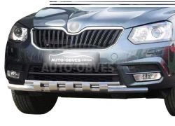Bumper protection Skoda Yeti - type: model with plates фото 0
