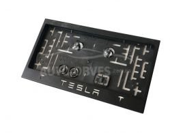 License plate frame for Tesla 1 piece black фото 0