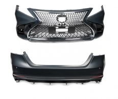 Front bumper assembly Toyota Camry 2018-2023 - type: Lexus LS style фото 0