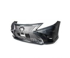 Передній бампер Toyota Camry 2018-2023 - type: lexus ls style в зібраному вигляді фото 0