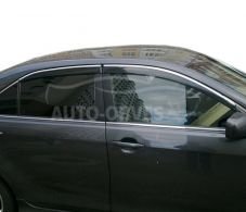 Windshield deflectors Toyota Camry 40 2006-2011 - type: with chrome molding фото 0