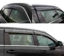 Дефлекторы на окна ветровики Toyota Highlander 2014-2017 - тип: с хром молдингом фото 0
