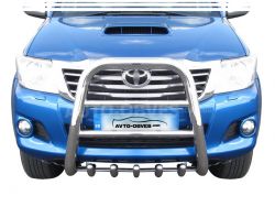 High bull bar Toyota Hilux 2006-2012 - type: up to the hood фото 0