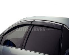 Дефлекторы на окна ветровики Toyota Venza 2013-... - тип: с хром молдингом фото 0
