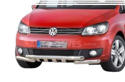 Bumper protection Volkswagen Touran 2010-2015 - type: model, with plates фото 0