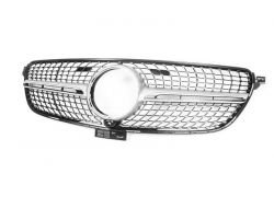 Grille Mercedes GLE coupe C292 2014-2018 - type: diamond silver фото 0