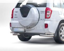 Rear bumper protection Chery Tiggo 2015-… - type: double corners фото 0