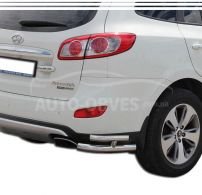 Hyundai Santa Fe II rear bumper protection - type: double corners фото 0