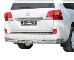 Захист заднього бампера Toyota Land Cruiser 200 - тип: кути подвійні фото 0