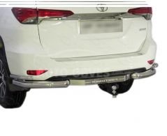 Toyota Fortuner rear bumper protection - type: single corners 5-10 days фото 0
