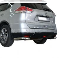 Защита заднего бампера Nissan X-Trail 2014-2017 - тип: углы одинарные фото 0