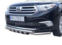 Bumper protection Toyota Highlander - type: model, with plates фото 0