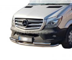 Front bar Mercedes Sprinter 2006-2018 - type: with additional tubes фото 0