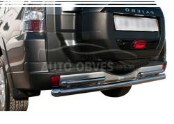 Mitsubishi Pajero Wagon IV rear bumper protection - type: pipe with corners фото 0