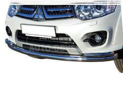 Защита переднего бампера Mitsubishi L200, Pajero Sport фото 0