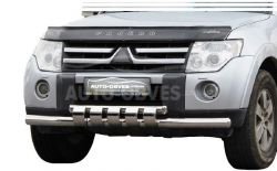 Защита бампера Mitsubishi Pajero Wagon IV - тип: модельная с пластинами фото 0