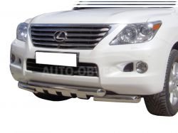 Bumper protection Lexus LX 570 2007-2012 - type: model, with plates фото 0