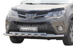 Защита бампера Toyota Rav4 2013-2016 - тип: модельная с пластинами фото 0