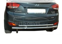 Hyundai IX35 rear bumper protection - type: double фото 0