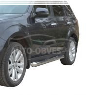 Боковые трубы с накладками Subaru Forester 2008-2012 Ø:60 мм фото 0