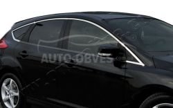 Окантовка вікон зовнішня, нержавіюча сталь Ford Focus - тип: hb 8 шт фото 0