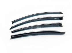 Wind deflectors Volkswagen Passat B7 - type: with chrome molding sd фото 0