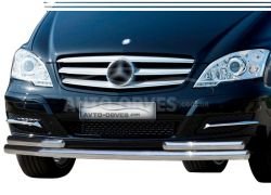 Front bar Mercedes Vito, Viano 2010-2015 - type: with additional tubes фото 0