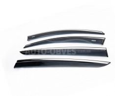 Window deflectors Kia Sportage 2019-... - type: with chrome molding фото 0