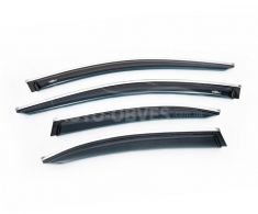 Wind deflectors Mercedes C class w205 2014-... - type: with chrome molding sd фото 0