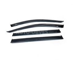 Wind deflectors Volkswagen Passat B7 - type: with chrome molding sw фото 0