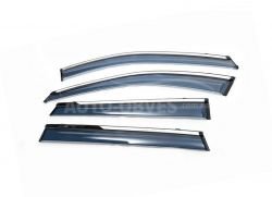 Deflectors with chrome molding Nissan X-trail T32, Rogue 2014-2021 фото 0