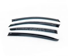 Window deflectors Toyota Rav 4 2019-... - type: with chrome 4 pcs hic фото 0