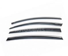 Opel Insignia 2017-... window deflectors - type: with chrome sd 4 pcs фото 0