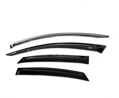 Window deflectors Volkswagen Polo 2010-2017 - type: sd 4 pcs hic фото 0