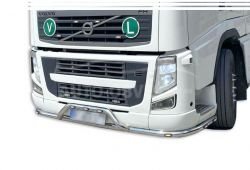 Защита переднего бампера Volvo FH euro 5 - доп услуга: установка диодов, под заказ 5 дней фото 0