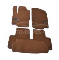 Floor mats Mercedes GLE - material: - pile, brown, type: premium фото 0