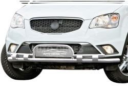Bumper protection Ssangyong Korando 2010-2014 - type: model with plates фото 0