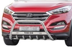 Кенгурятник Hyundai Tucson 2019-2021 - тип: с логотипом фото 0