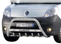 Кенгурятник Renault Kangoo 2008-2021 - тип: с логотипом фото 0