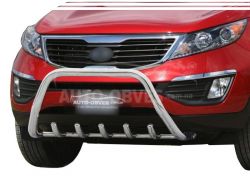 Front bar Kia Sportage 2010-2015 - type: without jumper фото 0